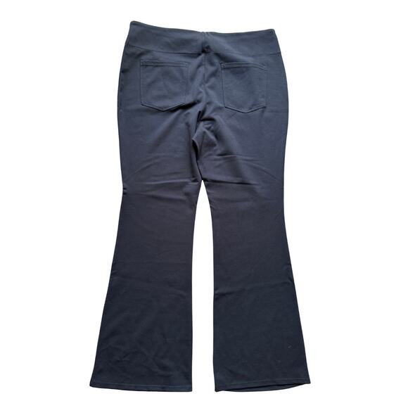 NWT HALARA FLEX SIZE 1X BLACK HIGH WAIST BACK POCKETS FLARE LEG WORK PANTS - Picture 4 of 5
